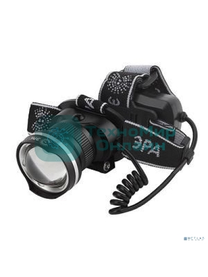 Фонарь ЭРА GA-806 налобный аккумуляторный, рег фокус, 5 Вт CREE, алюминий, литий 2,5А·ч, USB, короб