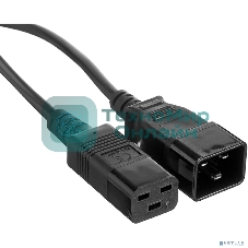 Кабель питания (UPS) ExeGate Power EC20-3P (С19->С20) VDE-250V-3*1.5-СU, 16А, черный, 3м