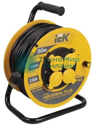 Удлинитель на катушке УК50 с т/з 4 места 2Р+PЕ/50метров 3х1,5 мм2 IP44 