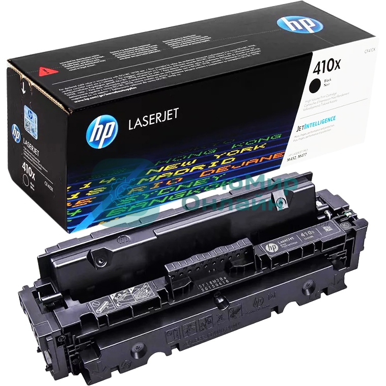 Картридж лазерный Hewlett-Packard HP 410X (CF410X) черный для LJ Pro M452/M477 6500 стр.