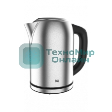 Чайник электрический BQ KT1827SW черный/серебристый, 2200Вт, 1.7л