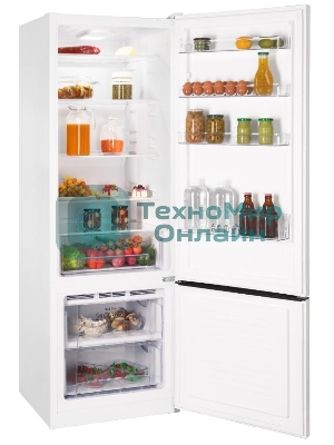 Холодильник Nordfrost NRB 124 W белый двухкамерный 238/70 л морозилка снизу