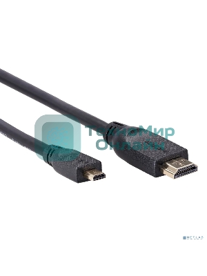 Кабель HDMI-19M --MicroHDMI-19M ver 2.0 1 м VCOM CG587-1M
