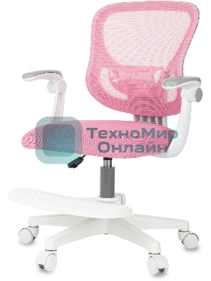 Кресло детское Бюрократ BuroKIDS 3 розовый Velvet 36, крестов. пластик