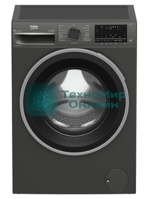 Стиральная машина Beko B3WFR572AB темно-серый, загрузка фронтальная 7 кг, 1200 об/мин., класс: А