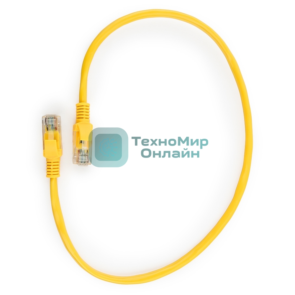 Патч-корд медный UTP Cablexpert PP10-0.25M/Y cat.5e, 0.25 м, литой, многожильный, желтый