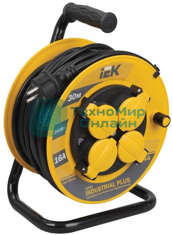 Катушка IEK WKP15-16-04-30-44 УК30 с т/з 4 места 2 Р + P Е/30метров 3х1,5мм2 IP44 