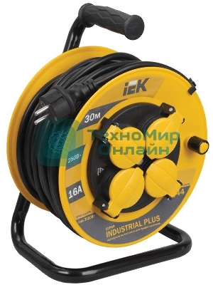 Катушка IEK WKP15-16-04-30-44 УК30 с т/з 4 места 2 Р + P Е/30метров 3х1,5мм2 IP44 