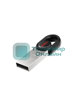 Флешка USB Netac UM2 (NT03UM2N-032G-20BK), 32Gb, USB 2.0, R/W 100/40, серебристый/черный