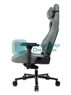 Кресло игровое Knight Craft Dragon серый эко.кожа крестов. металл