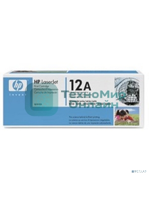 Картридж лазерный HP Q2612A черный для LaserJet 1010/1018/1020/1012/1015/3015/3020/3030 (2000 стр.)