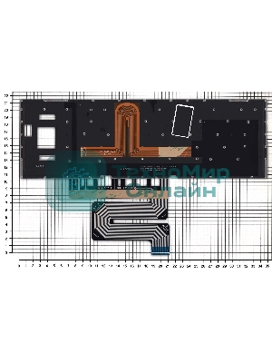 Клавиатура для ноутбука Asus ROG GX501VS GX501VSK черная c подсветкой маленький энтер