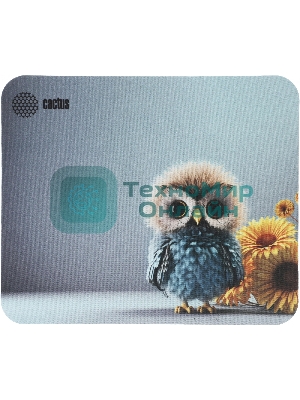 Коврик для мыши Cactus Owl gray рисунок 300x50x3мм (CS-MPC-D12M)