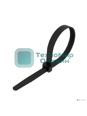 Стяжка нейлоновая морозостойкая Rexant 250x3,6 мм, черная (100 шт/уп)