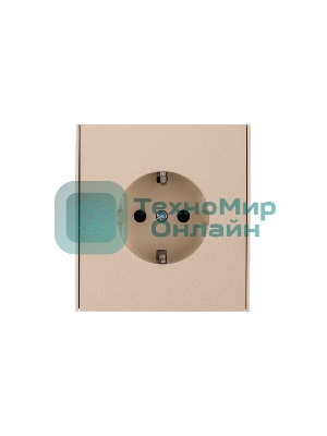 Розетка KRANZ STRONG 1-ая с/з с/у, со шторками 16А шелк