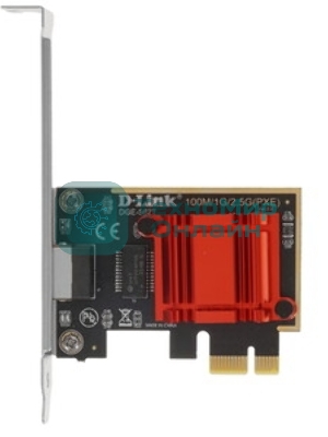 Сетевой PCI Express адаптер D-Link DGE-562T/A2A с 1 портом 100/1000/2.5Gbase-T