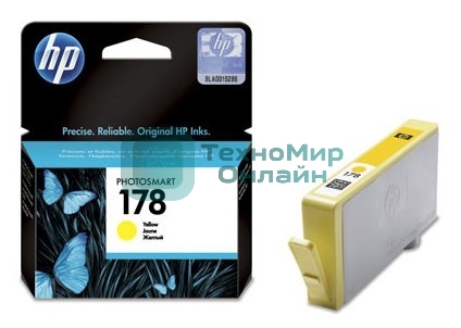 Картридж струйный HP №178 CB320HE желтый для HP C5383/C6383/B8553/D5463 (300 стр.)