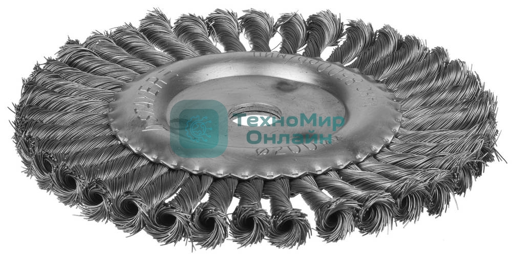 Кордщетка STAYER 35120-200дисковая для УШМ плетенные пучки проволоки 0.5мм 200мм/22мм