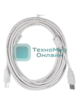 Кабель USB2.0 Buro USB A (m)/USB B (m) 5м феррит.кольца