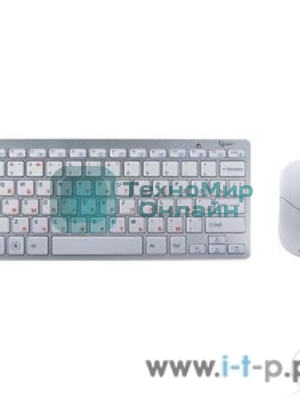 Комплект клавиатура+мышь Gembird KBS-7001-RU беспроводной, USB, 1600 DPI, белый
