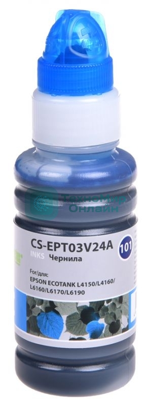 Чернила Cactus CS-EPT03V24A 101C, голубой, 70 мл для Epson L4150/L4160/L6160/L6170