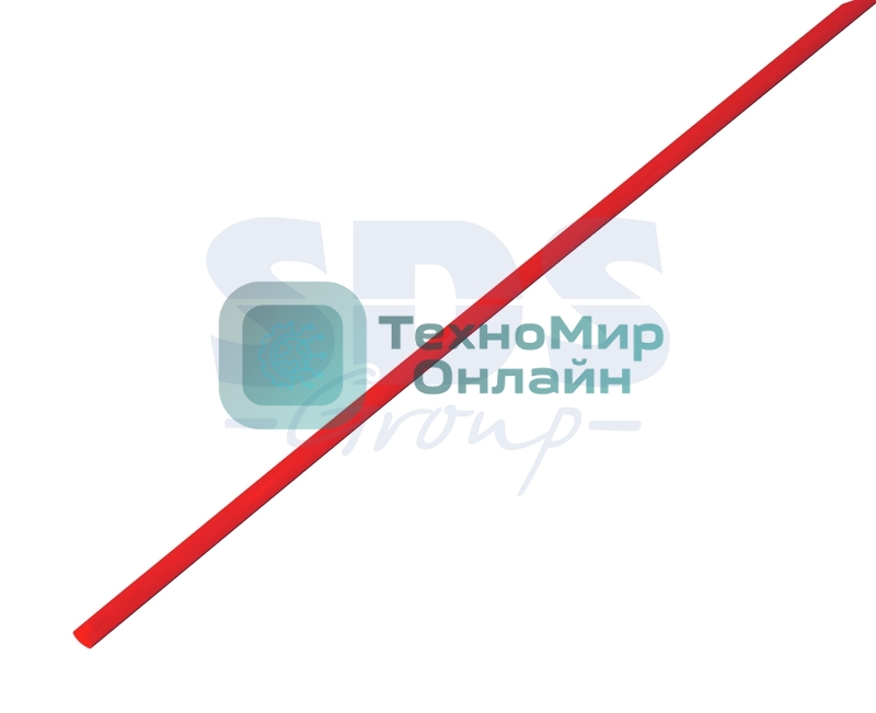 Термоусаживаемая трубка Rexant 5,0/2,5 мм, красная (бухта 100 м)
