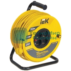 Катушка IEK WKP15-16-04-50 УК50 с т/з 4 места 2 Р + P Е/50м 3х1,5 мм2 