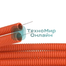 Труба гофрированная ПНД d40мм с протяж. оранж. (уп.20м) ДКС 71940