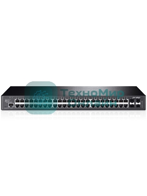 Коммутатор Jetstream 48-port gigabit L2+ managed switch with 4-gigabit uplink ports, 48 10/100/1000Mbps RJ-45 port, 4 1000Mbps SFP slots