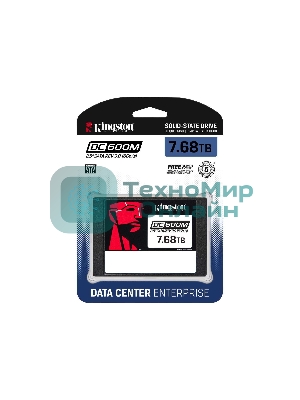 Накопитель SSD Kingston DC600M, 7680 Gb, SATA III, R/W 560/530 МБ/с