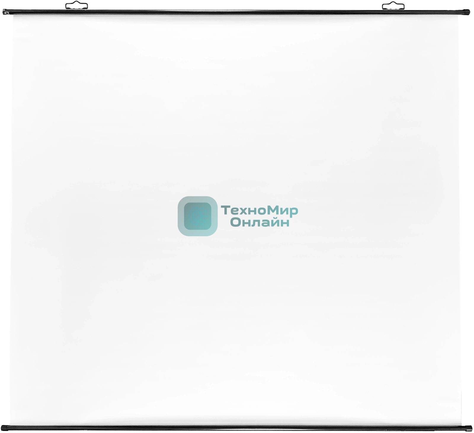 Экран Cactus 150x150 см Map type CS-PSRM-150x150-BK 1:1 настенно-потолочный рулонный черный