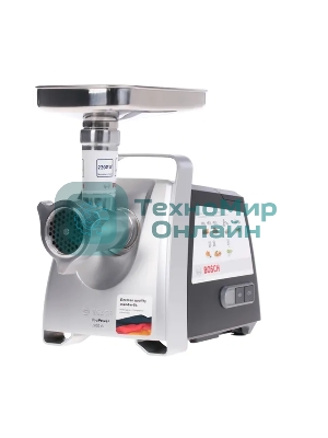 Мясорубка электрическая Bosch MFW68640 черный, 2200 Вт, 4.3 кг/мин, реверс, металлический лоток, насадки - 5