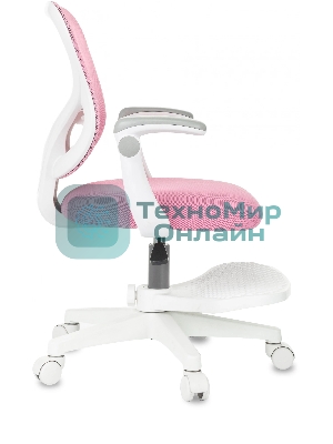 Кресло детское Бюрократ BuroKIDS 3 розовый Velvet 36, крестов. пластик