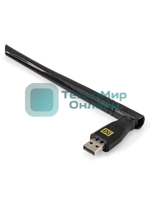 Сетевой комбо-адаптер Wi-Fi 6 + Bluetooth ExeGate EDWA-BT53-AX900 (BT5.3, Dual Band Wi-Fi AX (a/b/g/n/ax), чипсет Realtek8851, 2.4 ГГц до 286 Мбит/с + 5.8 ГГц до 600 Мбит/с, 1x5dBi внешняя антенна, USB 2.0)