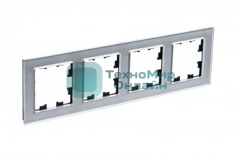 Рамка 4-м AtlasDesign Nature стекло алюм. SchE ATN320304