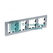 Рамка 4-м AtlasDesign Nature стекло алюм. SchE ATN320304