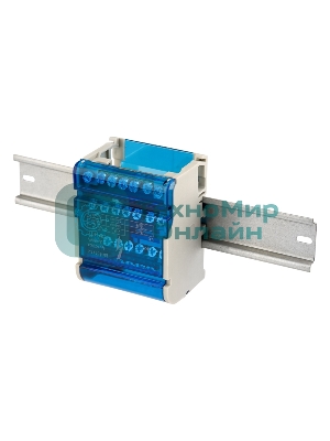 Шина на DIN-рейку в корпусе (кросс-модуль) Rexant 4х7