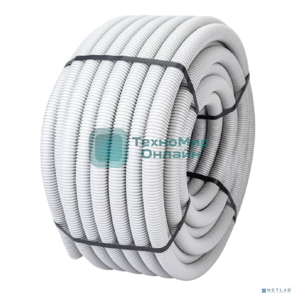 Труба гофрированная ПВХ ЭРА (серый) d 32 мм с зонд. легкая 50 м (10)