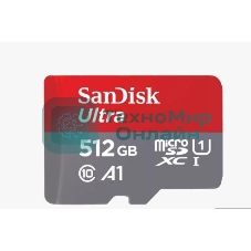 Флеш карта microSD 512Gb SanDisk microSDXC Class 10 Ultra UHS-I A1 140Mb/s