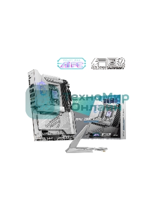 Материнская плата MSI MPG Z890 EDGE TI WIFI, LGA 1851, Intel Z890, 4xDDR5, 4xSATA, 5xM.2, 1xPCIe 5.0 x16, 1xPCIe 4.0 x4, 1xPCIe x1, 1xHDMI, 1x5Gb LAN, 1xUSB-A 2.0, 4xUSB-A 3.2 Gen 1, 4xUSB-A 3.2 Gen 2, 1xUSB-C 3.2 Gen 2, 2xUSB-C Tb4, 2x3.5 мм, 7.1, ATX