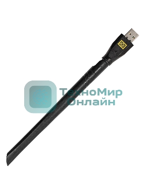 Сетевой комбо-адаптер Wi-Fi 6 + Bluetooth ExeGate EDWA-BT53-AX900 (BT5.3, Dual Band Wi-Fi AX (a/b/g/n/ax), чипсет Realtek8851, 2.4 ГГц до 286 Мбит/с + 5.8 ГГц до 600 Мбит/с, 1x5dBi внешняя антенна, USB 2.0)