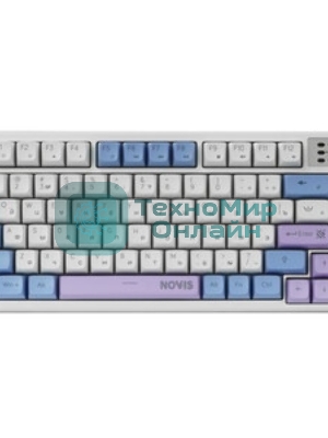 Клавиатура проводная игровая Defender Novis GK-318 RU,бел/гол,80кн+FN,радуж,1.5м