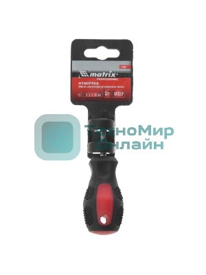 Отвертка Matrix Anti-Slip, SL5,0 х 38 мм, CrV, двухкомп. рукоятка