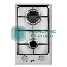 Встраиваемая газовая варочная поверхность Beko HDCG 32220 FX, Нержавеющая сталь
