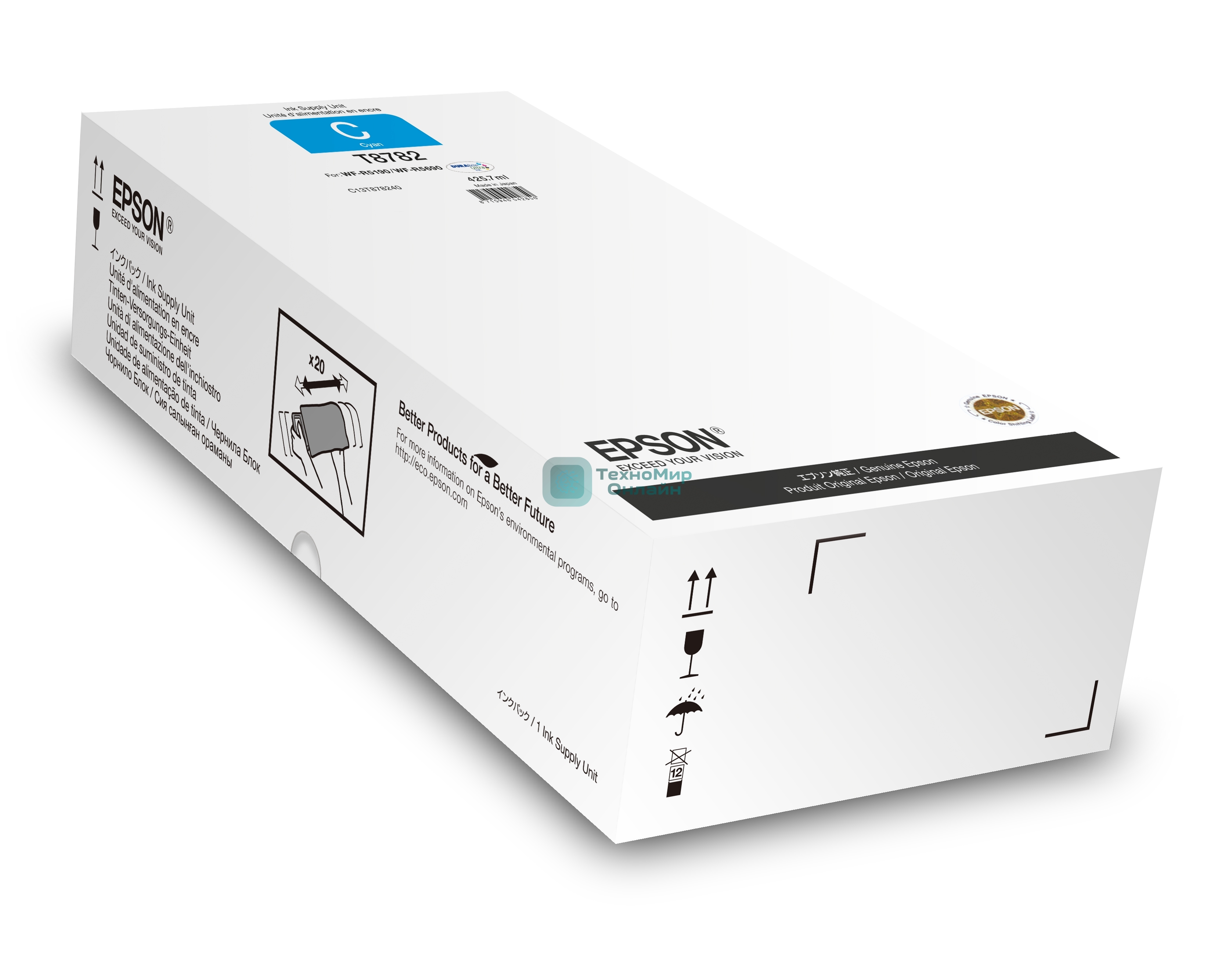 Картридж струйный Epson C13T878240 голубой (50000 стр. 425.7 мл) для WorkForce WF-R5190DTW WF-R5190, WF-R5690DTWF WF-R5690
