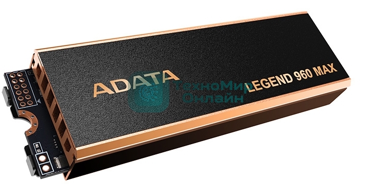 Накопитель SSD ADATA LEGEND 960 MAX, 4Tb, M.2 2280, PCIe 4.0 x4, NVMe, R/W 7400/6800, с радиатором