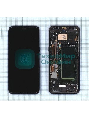 Дисплей для Samsung Galaxy S8 SM-G950F в сборе с тачскрином и рамкой OLED черный