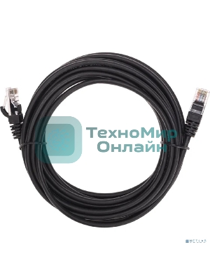 Патч-корд U/UTP Rexant cat.5e, RJ45-RJ45, 26AWG, ZH нг(А)-HF, черный, 5м