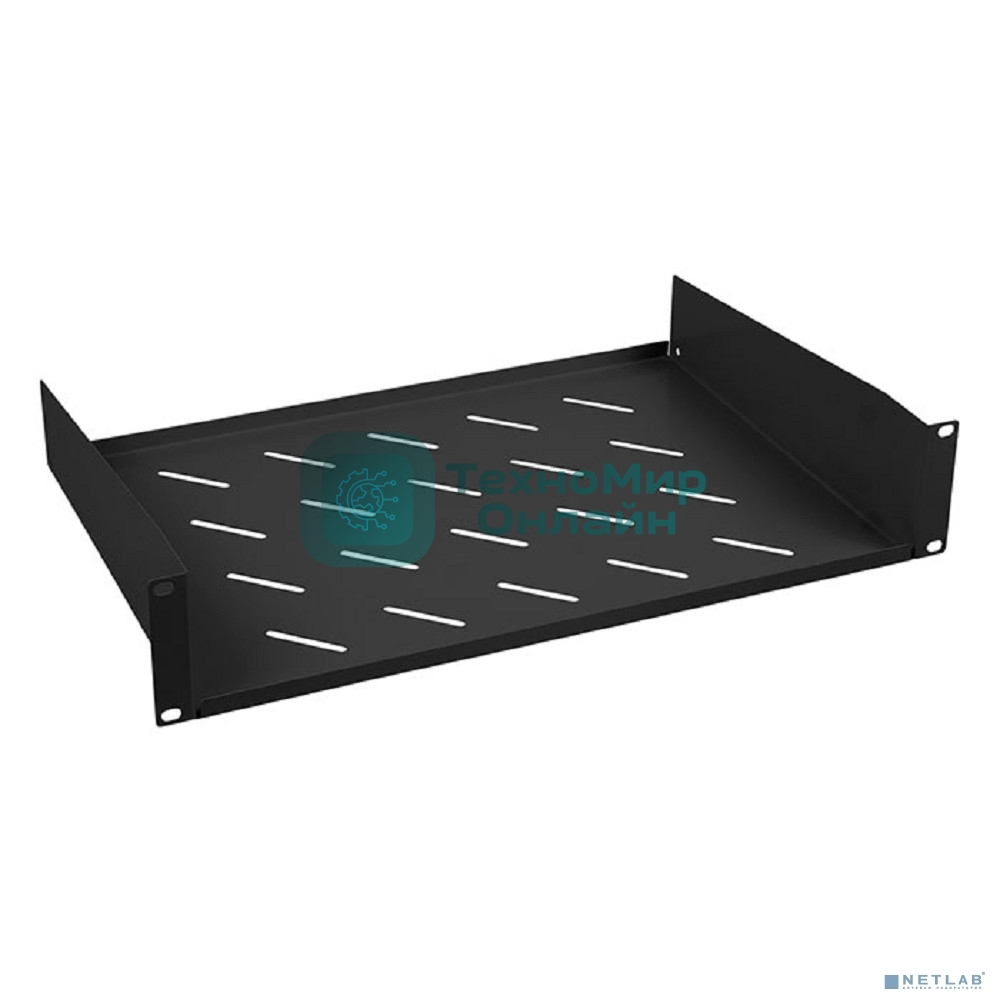 Полка Cabeus, консольная, 2U, 315 мм Г, для шкафов и стоек, черный
