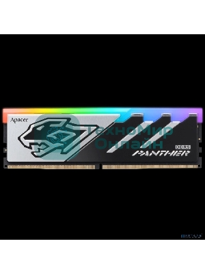 Оперативная память Apacer Panther RGB, DDR5, 16GB (1x16GB), 6000 MHz, CL40, с радиатором, черно-серый, RGB